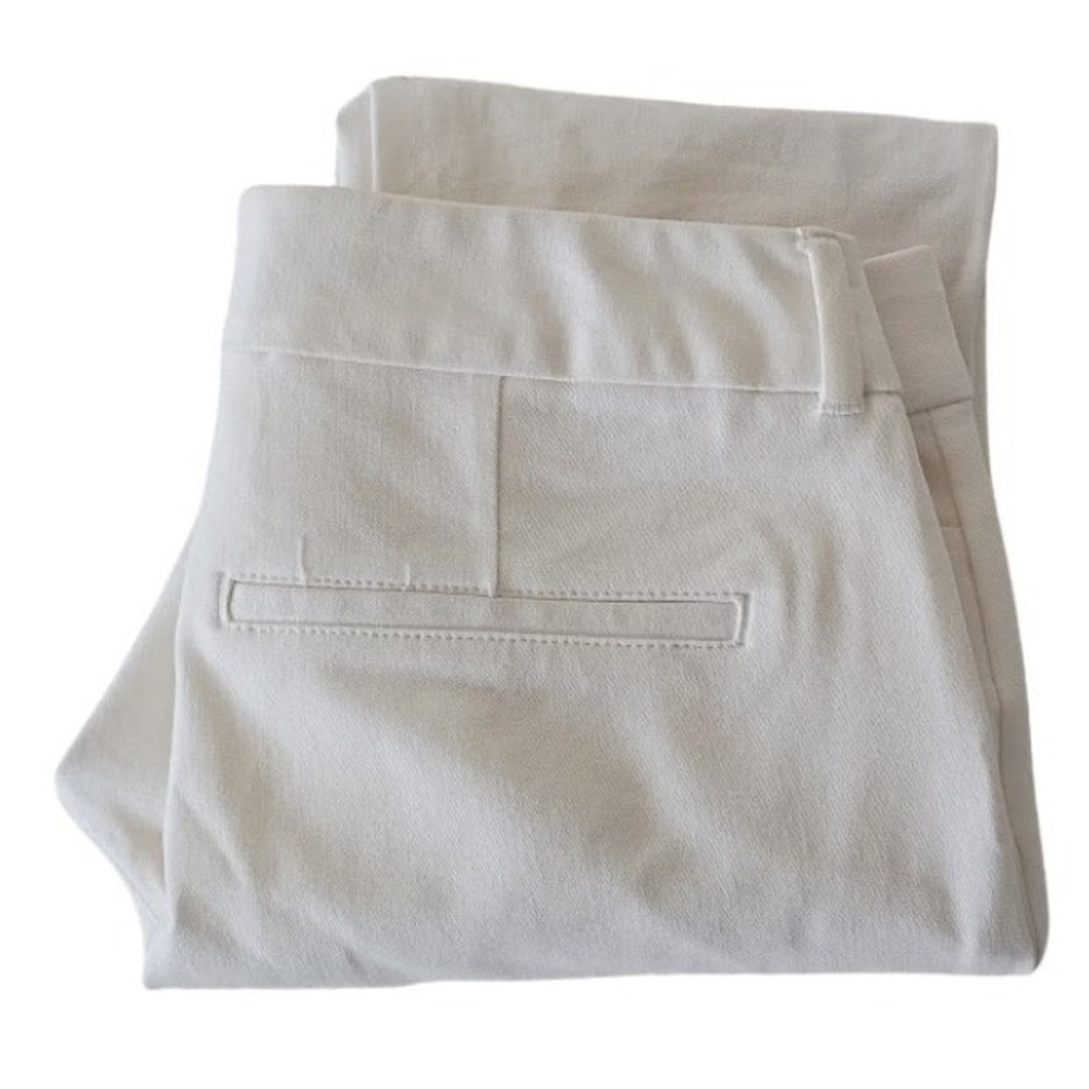 TALBOTS White Stretch Straight Leg Ankle Pants 10 30x27 Retro-Chic - Picture 6 of 7